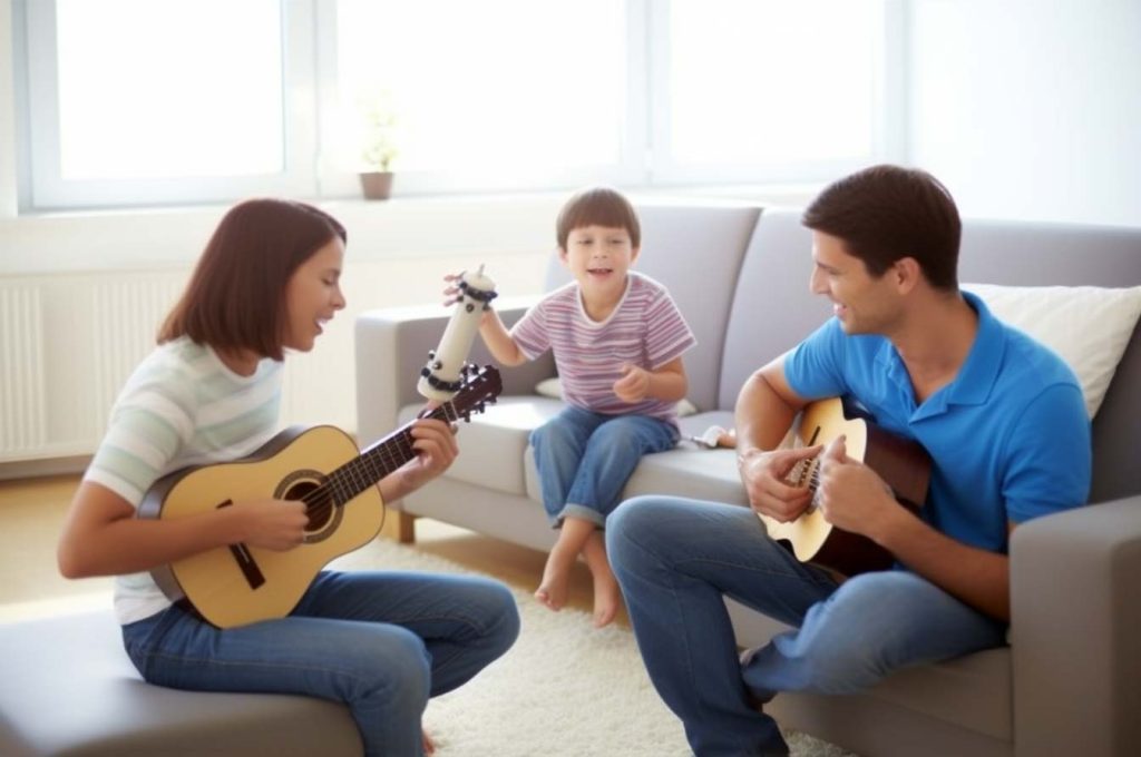 Impulsando-el-amor-por-la-musica-Como-crear-un-ambiente-musical-en-casa-Ideas-para-acercar-a-los-ninos-a-diferentes-generos-de-musica-y-consejos-para-hacer-musica-en-familia todos aprendiendo música