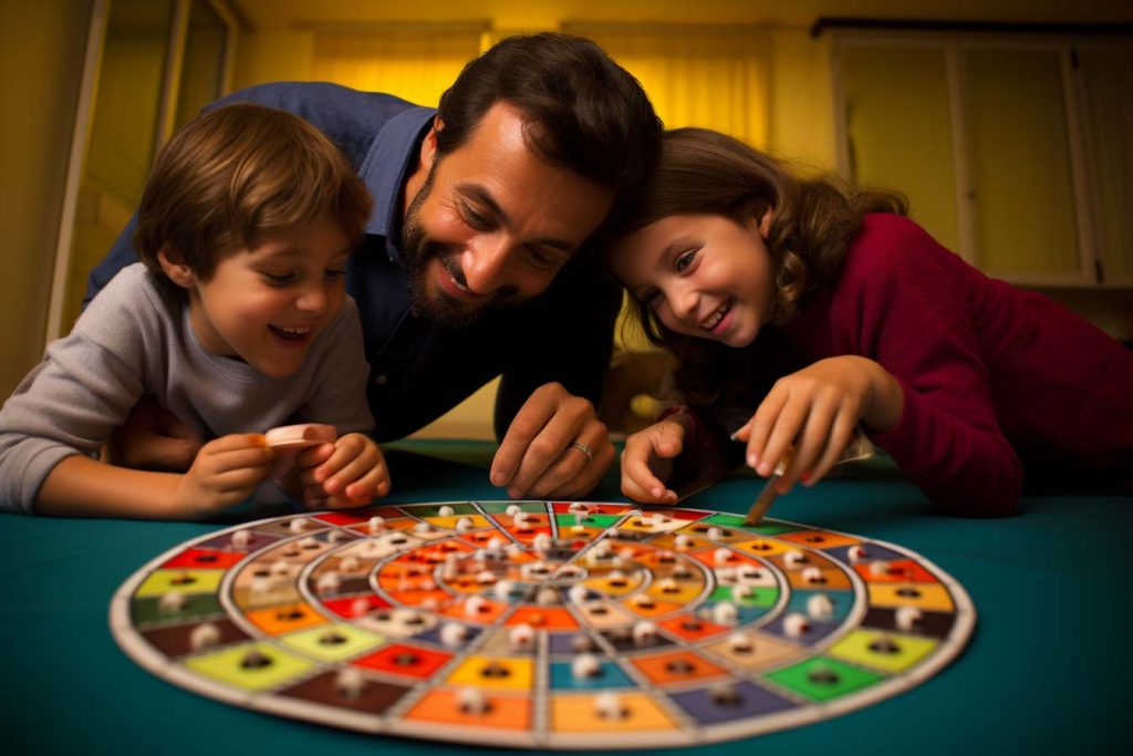 Los Mejores Juegos de Mesa Clásicos y Modernos para Disfrutar en Familia en México. Familia jugando un juego clásico.