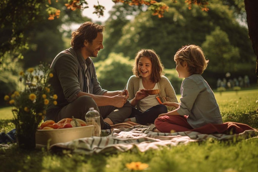 ¡Tips para un picnic familiar perfecto en México: Menú y diversión al aire libre! Familia disfrutando picnic al aire libre