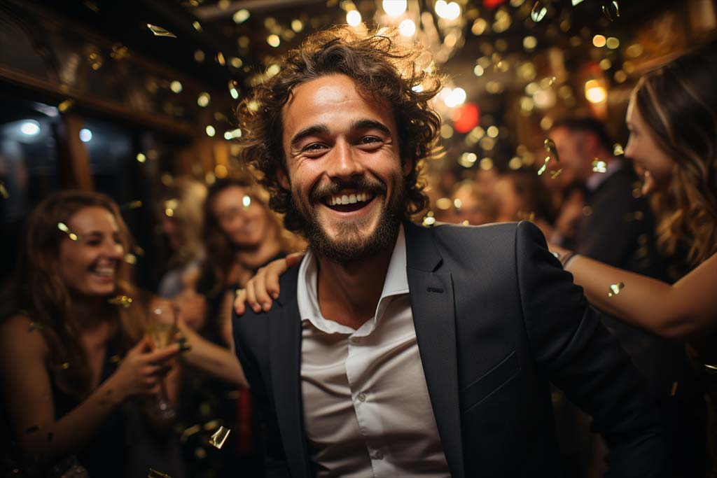 El significado de soñar que es tu cumpleaños: una mirada en el mundo de los sueños (México) Hombre en traje divirtiéndose en una fiesta